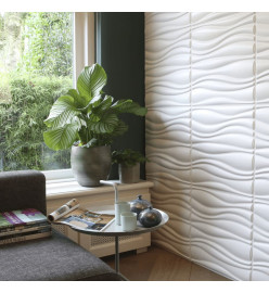 WallArt Panneaux muraux 3D Waves 12 pcs GA-WA04