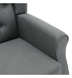 Fauteuil avec repose-pied Gris clair Tissu