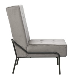 Chaise de relaxation 65x79x87 cm Gris clair Velours