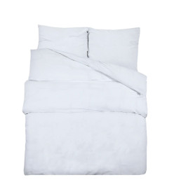 Ensemble de housse de couette Blanc 140x200 cm Coton