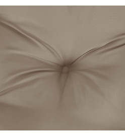 Coussin rond taupe Ø 60 x11 cm tissu oxford