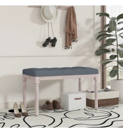 Banc Gris foncé 80x40x49 cm Velours