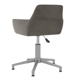 Chaise pivotante de bureau Gris foncé Velours