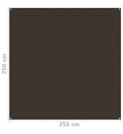 Tapis de tente 250x250 cm Marron