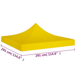 Toit de tente de réception 3x3 m Jaune 270 g/m²