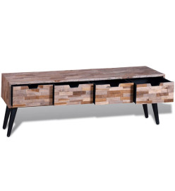 Table console TV avec 4 tiroirs Bois de teck recyclé