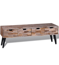 Table console TV avec 4 tiroirs Bois de teck recyclé