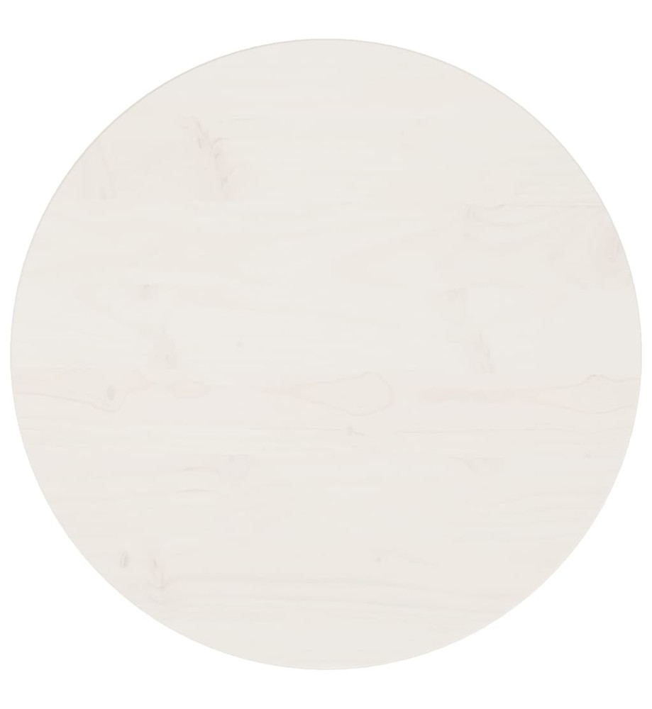 Dessus de table Blanc Ø50x2,5 cm Bois de pin massif