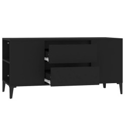 Meuble TV Noir 102x44,5x50 cm Bois d'ingénierie