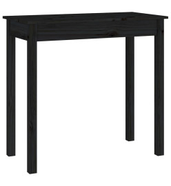 Table console Noir 80x40x75 cm Bois massif de pin