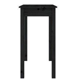 Table console Noir 80x40x75 cm Bois massif de pin