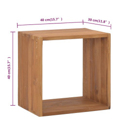 Table de chevet 40x30x40 cm Bois de teck solide