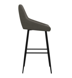 Tabouret de bar Gris foncé Velours