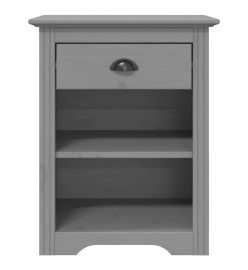 Table de chevet BODO gris 53x38,5x66 cm bois de pin massif