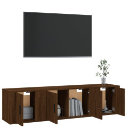 Ensemble de meubles TV 3 pcs Chêne marron Bois d'ingénierie