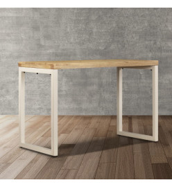 Table de salle à manger 115x55x76 cm Bois de manguier et acier