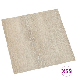 Planches de plancher autoadhésives 55 pcs PVC 5,11 m² Beige