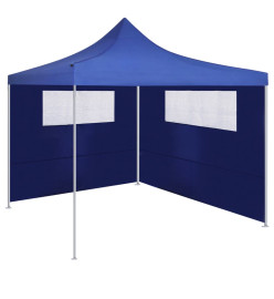 Paroi latérale de belvédère avec fenêtres 6x2 m Bleu