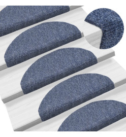 Tapis autoadhésifs de marches 10 pcs Bleu 65x21x4 cm Aiguilleté