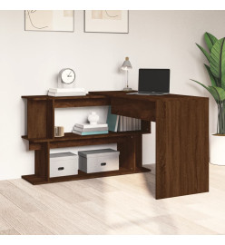 Bureau d'angle Chêne marron 200x50x76 cm Bois d'ingénierie