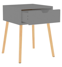 Tables de chevet 2 pcs Gris 40x40x56 cm Aggloméré