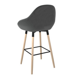 Tabouret de bar Gris foncé Tissu