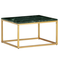 Table basse Vert 60x60x35 cm Pierre véritable et texture marbre