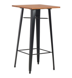 Mobilier de bar 3 pcs Acier Noir