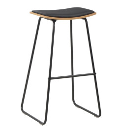 Mobilier de bar 3 pcs Acier Noir