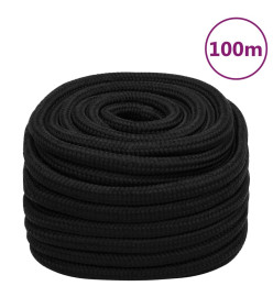 Corde de travail Noir 20 mm 100 m Polyester