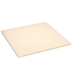 Panneaux muraux 12 pcs Crème 30x30 cm Velours 1,08 m²