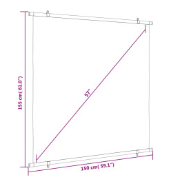 Écran de projection 57" 1:1