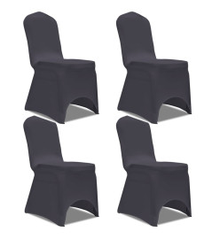 Housse de chaise extensible 4 pcs Anthracite