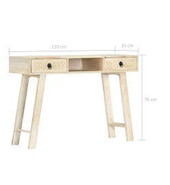 Table console 110 x 35 x 76 cm Bois de manguier massif