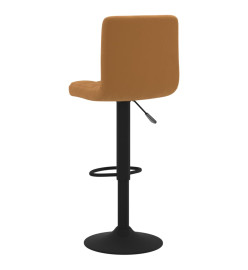 Tabourets de bar lot de 2 marron velours