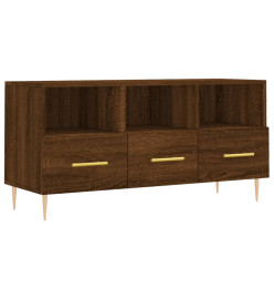 Meuble TV chêne marron 102x36x50 cm bois d'ingénierie