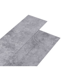 Planche de plancher PVC autoadhésif 5,21 m² 2 mm Gris ciment