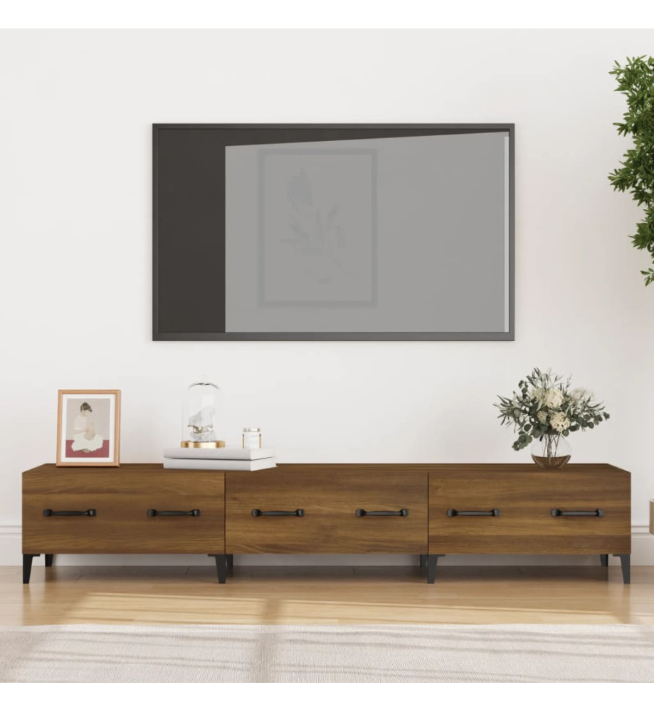 Meuble TV Chêne marron 150x34,5x30 cm Bois d'ingénierie