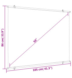 Écran de projection 50" 4:3