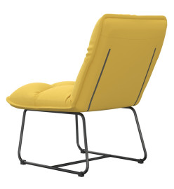 Chaise de détente avec cadre en métal Jaune Velours