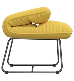 Chaise de détente avec cadre en métal Jaune Velours