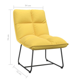 Chaise de détente avec cadre en métal Jaune Velours