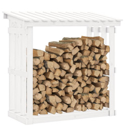 Support pour bois de chauffage Blanc 108x64,5x109cm Bois de pin