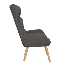 Chaise de relaxation Gris foncé Tissu