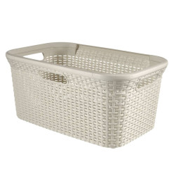 Curver Panier à linge Style 45 L Blanc vintage