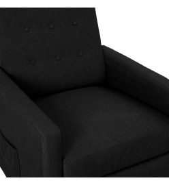 Fauteuil électrique de massage Noir Tissu