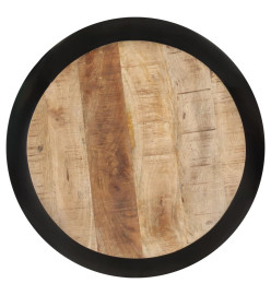 Table basse Noir 68x68x30 cm Bois de manguier solide