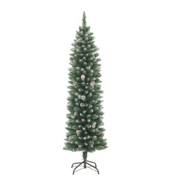 Sapin de Noël artificiel mince avec support 150 cm PVC