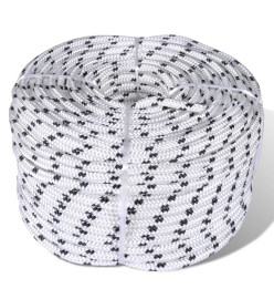 Corde de bateau tressée Polyester 6 mm 250 m Blanc