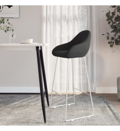 Tabourets de bar lot de 2 noir velours